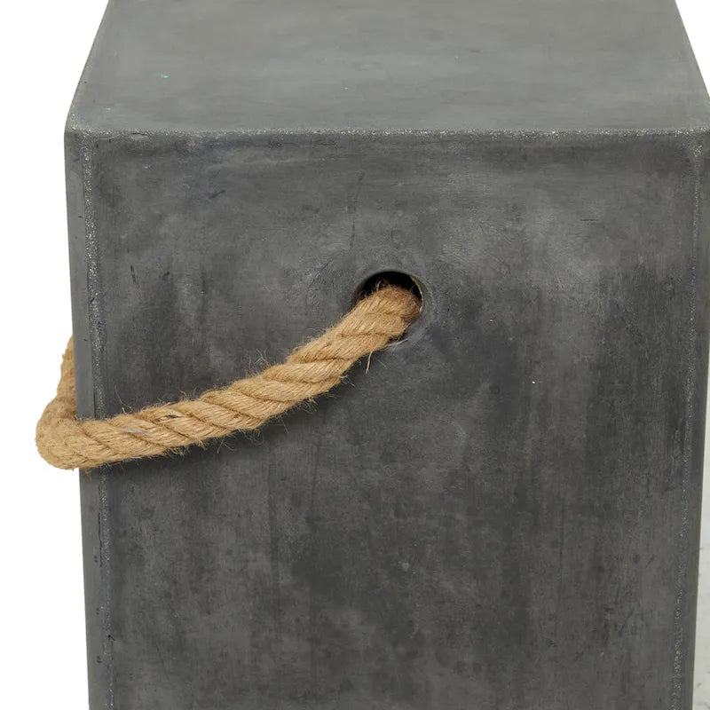 Table d'appoint d'extérieur contemporaine en fibrociment - 15 x 15 x 18