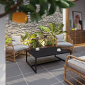 Table basse d'extérieur/d'intérieur en acier de qualité commerciale, tous temps - 32P x 45L x 15H