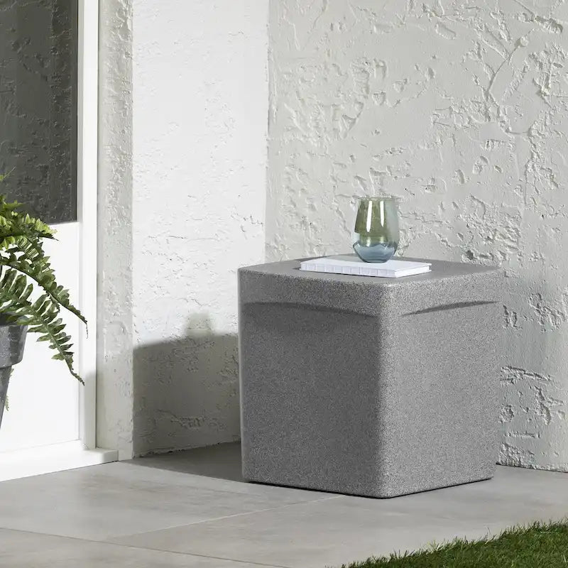 South Shore Dalya Table d'appoint carrée d'extérieur