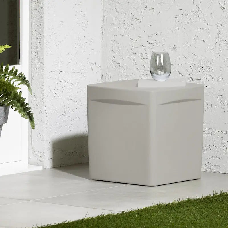 South Shore Dalya Table d'appoint carrée d'extérieur