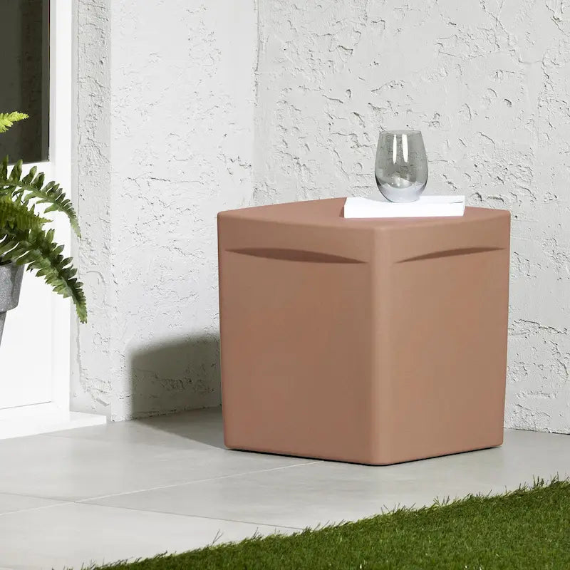 South Shore Dalya Table d'appoint carrée d'extérieur