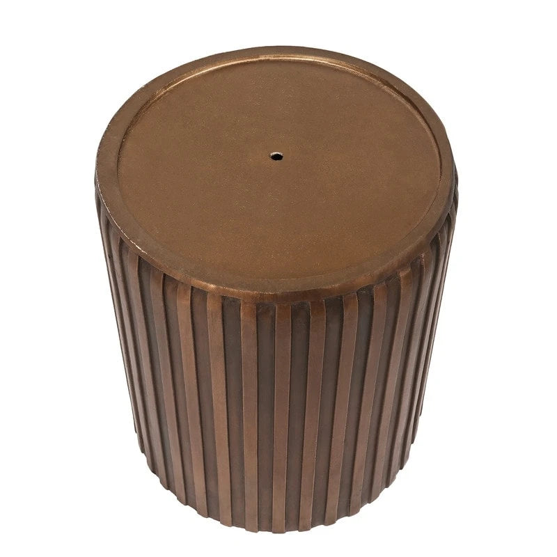 Table d'appoint/basse d'extérieur Adeco ronde en béton style moderne