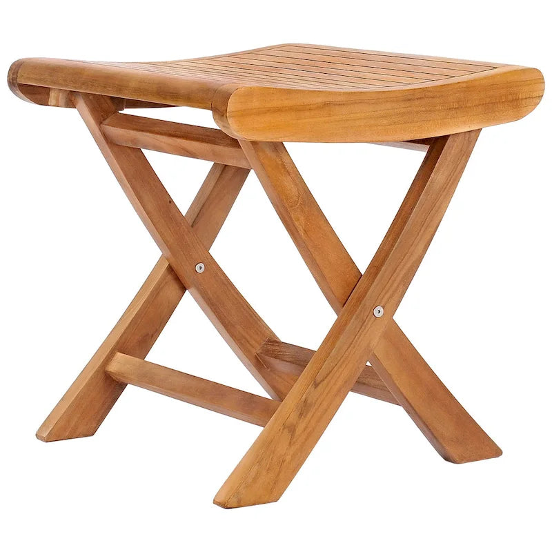 Repose-pieds / Table d'appoint d'extérieur en teck Chic Teak Italy, fabriqué en bois de teck de qualité A