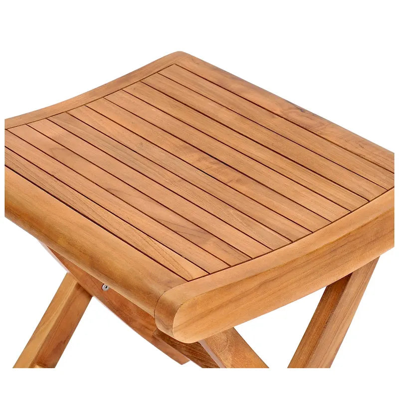 Repose-pieds / Table d'appoint d'extérieur en teck Chic Teak Italy, fabriqué en bois de teck de qualité A