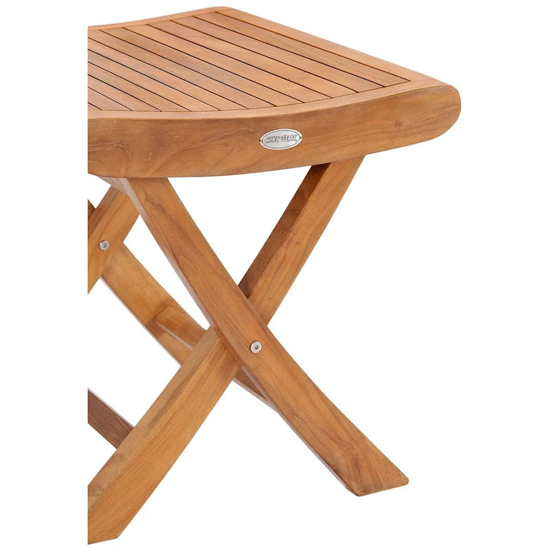 Repose-pieds / Table d'appoint d'extérieur en teck Chic Teak Italy, fabriqué en bois de teck de qualité A