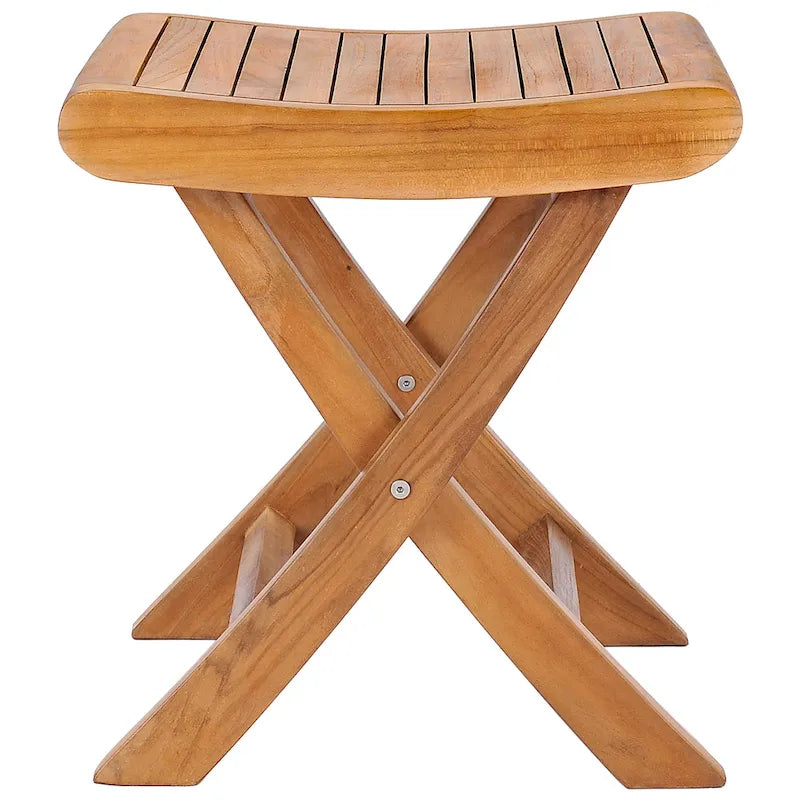 Repose-pieds / Table d'appoint d'extérieur en teck Chic Teak Italy, fabriqué en bois de teck de qualité A