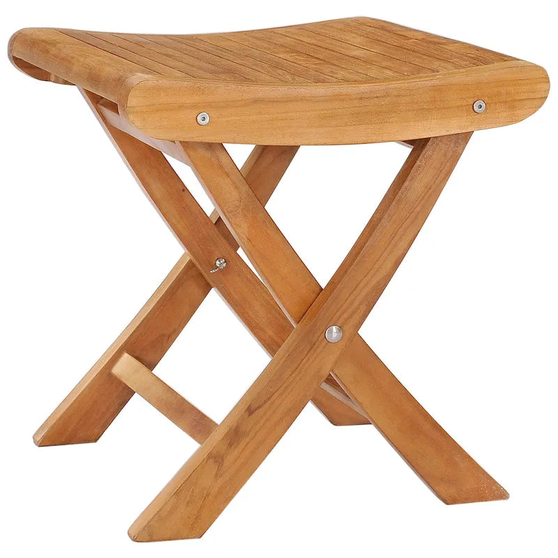 Repose-pieds / Table d'appoint d'extérieur en teck Chic Teak Italy, fabriqué en bois de teck de qualité A