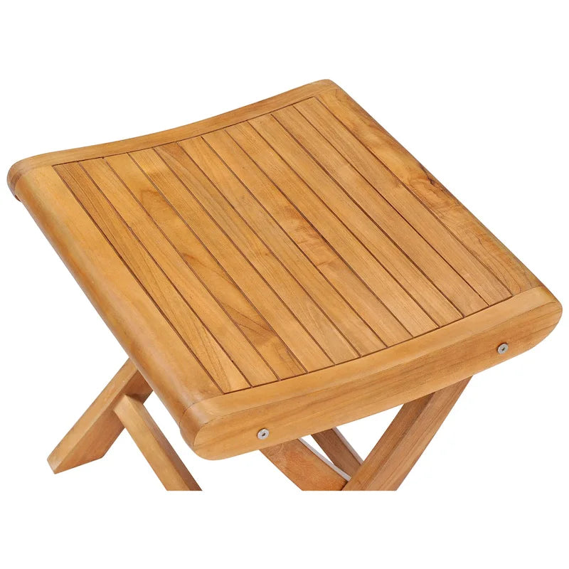 Repose-pieds / Table d'appoint d'extérieur en teck Chic Teak Italy, fabriqué en bois de teck de qualité A