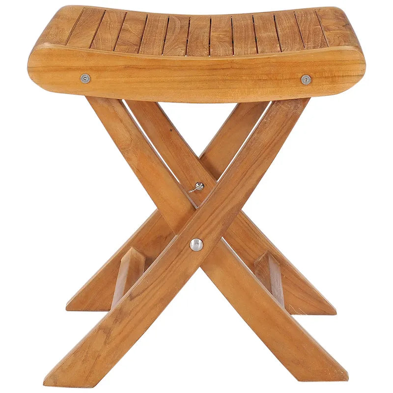 Repose-pieds / Table d'appoint d'extérieur en teck Chic Teak Italy, fabriqué en bois de teck de qualité A