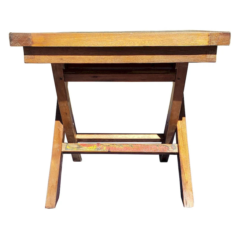 Table d'appoint pliante Marina Del Rey en teck recyclé
