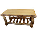 Table basse en rondins de tremble