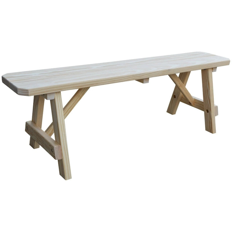 Banc traditionnel en pin de 5 pi