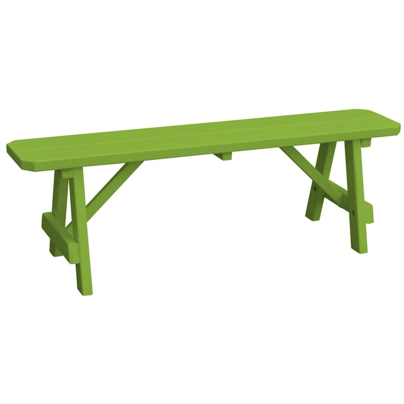 Banc traditionnel en pin de 5 pi