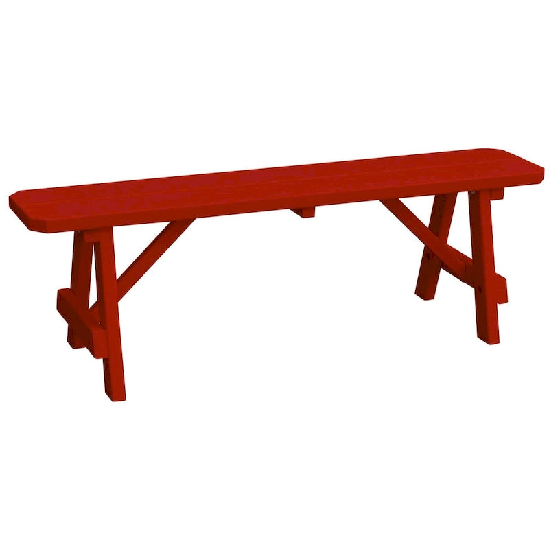 Banc traditionnel en pin de 5 pi