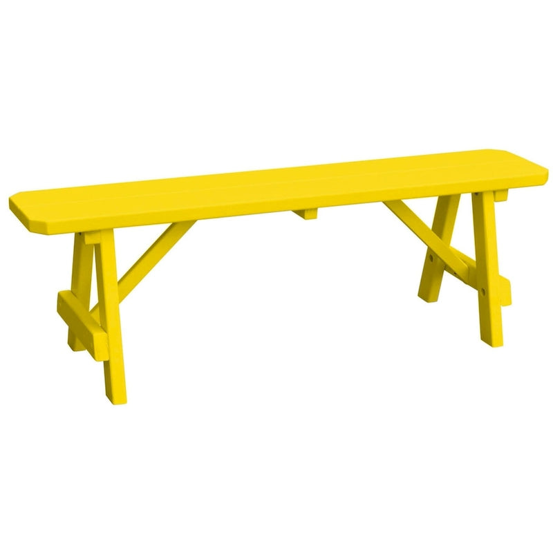 Banc traditionnel en pin de 5 pi