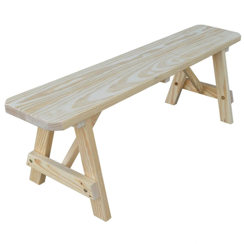 Banc traditionnel en pin de 5 pi