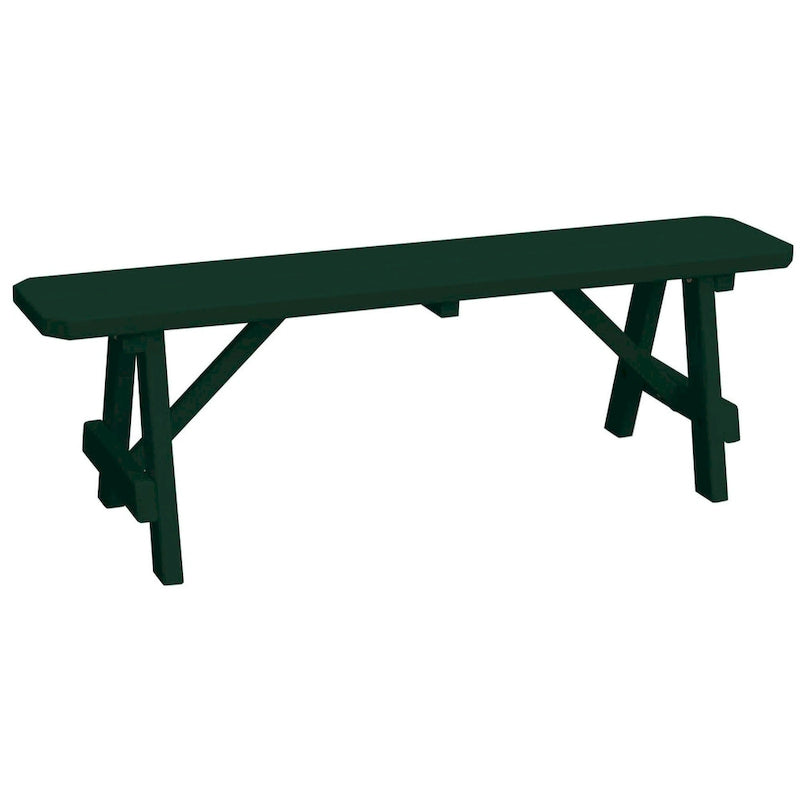Banc traditionnel en pin de 5 pi