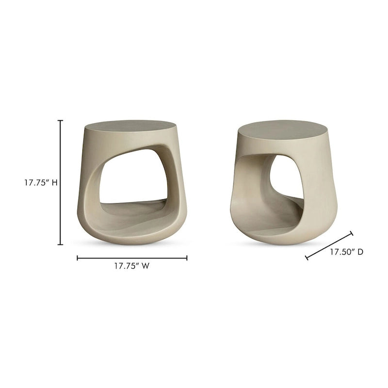 Tabouret en béton géométrique moderne haut Aurelle Home Roscoe