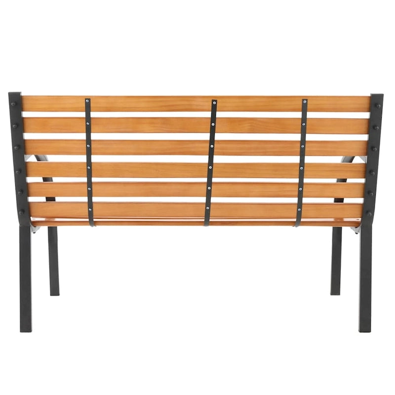 Banc de jardin/parc extérieur avec cadre en fonte et 48 lattes en bois dur