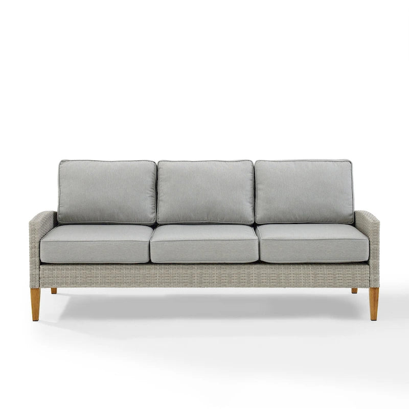 Canapé d'extérieur en osier Crosley Capella - 33H x 75.75L x 29.5P