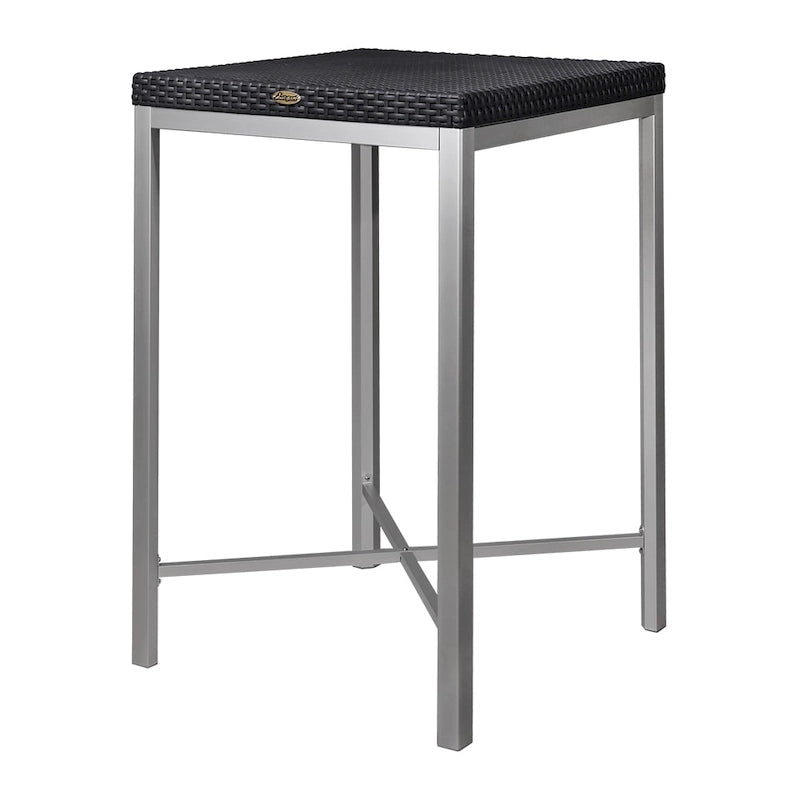 Table de bar Russ Resin tout temps avec pieds en aluminium