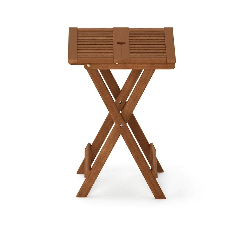Table pliante en bois dur Ormond à l'huile de teck par Havenside Home