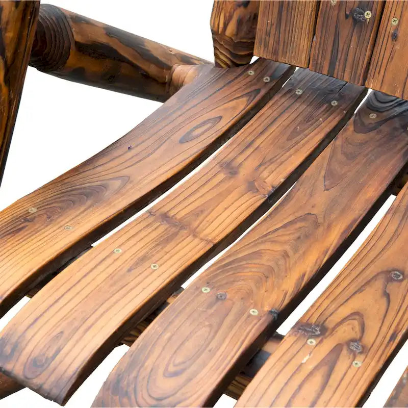 Chaise de patio Adirondack double en bois Outsunny avec glacière intégrée