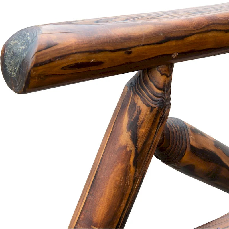 Chaise de patio Adirondack double en bois Outsunny avec glacière intégrée