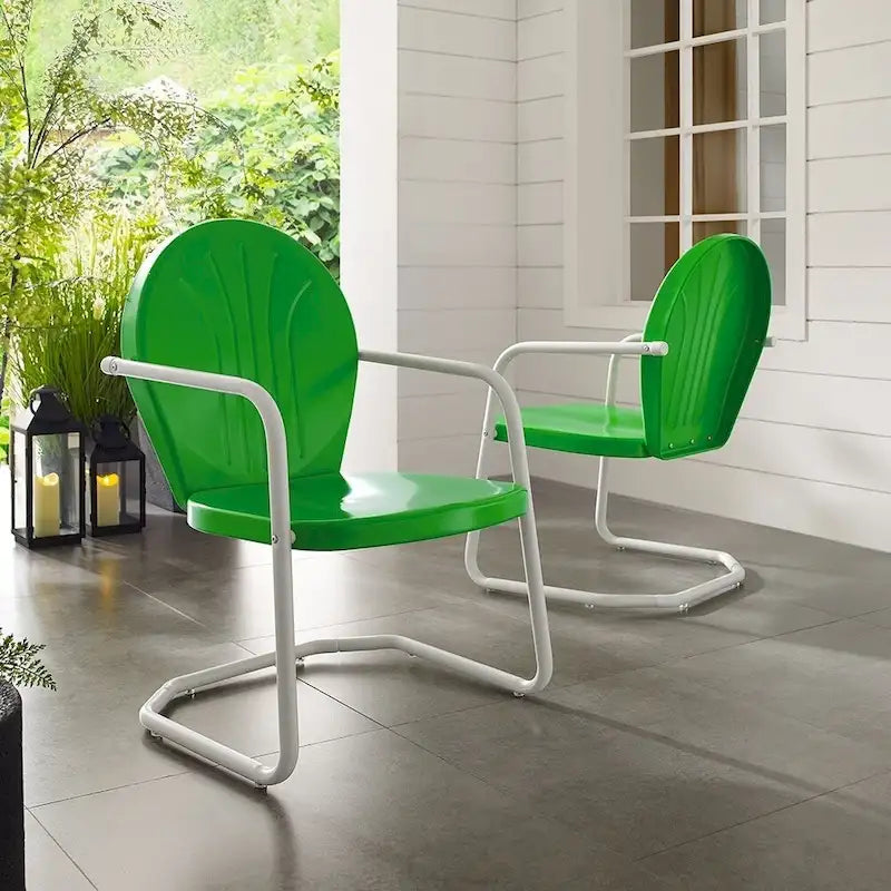 Fauteuil d'extérieur en métal Crosley Griffith - 22 L x 28,2 P x 33,25 H