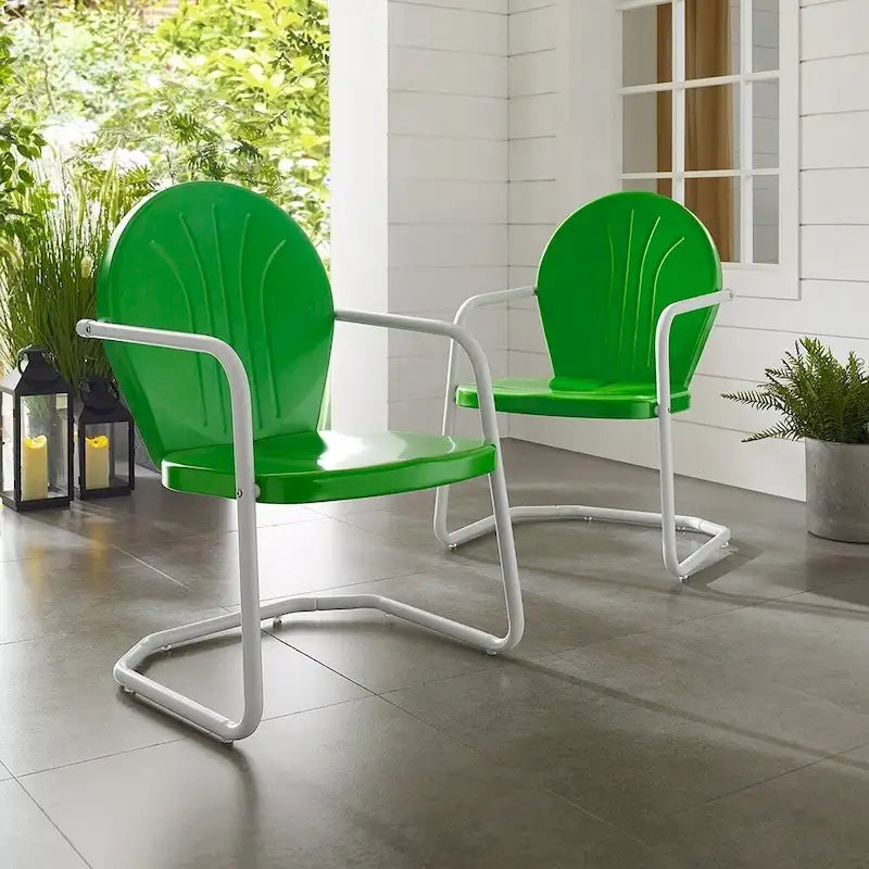 Fauteuil d'extérieur en métal Crosley Griffith - 22 L x 28,2 P x 33,25 H