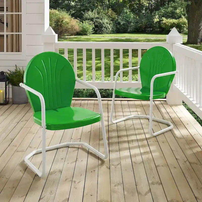 Fauteuil d'extérieur en métal Crosley Griffith - 22 L x 28,2 P x 33,25 H