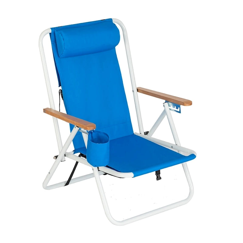 Chaise de plage portable haute résistance 140 avec appui-tête réglable
