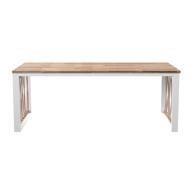 Table basse contemporaine Wilsey en bois d'acacia naturel avec détails en corde de SEI Furniture