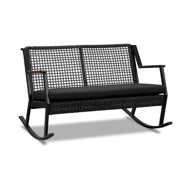 Balançoire à deux places Calvin 46.5 noire par Real Flame - 46,5 L x 37 l x 31 H