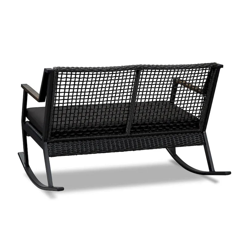 Balançoire à deux places Calvin 46.5 noire par Real Flame - 46,5 L x 37 l x 31 H