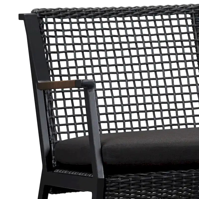 Balançoire à deux places Calvin 46.5 noire par Real Flame - 46,5 L x 37 l x 31 H