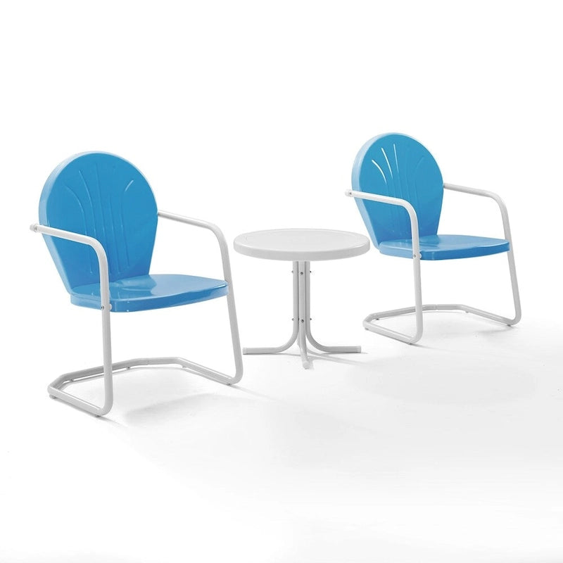 Ensemble de 3 fauteuils d'extérieur en métal Crosley Griffith