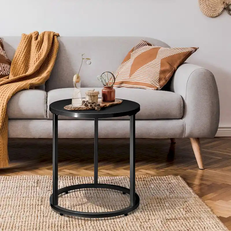 Table d'appoint ronde en acier Pellebant