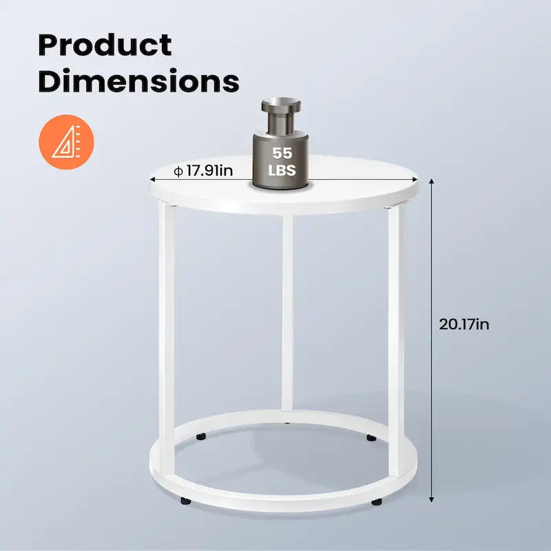 Table d'appoint ronde en acier Pellebant
