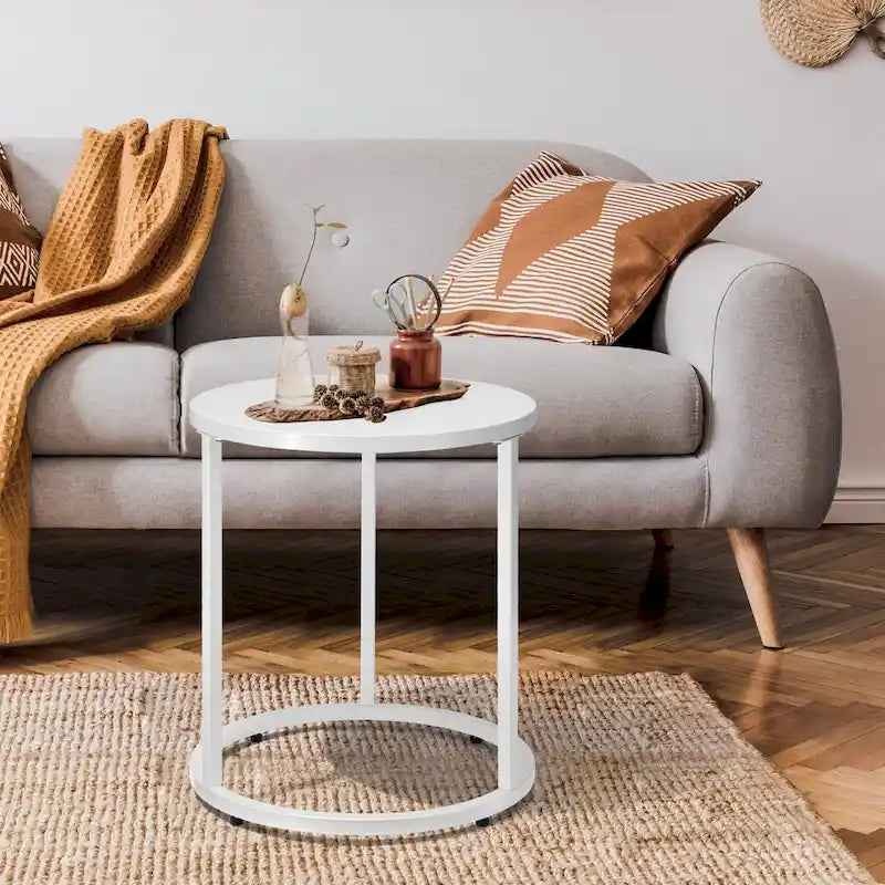 Table d'appoint ronde en acier Pellebant