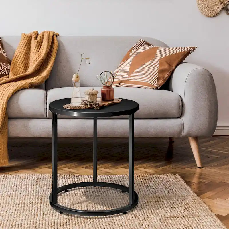Table d'appoint ronde en acier Pellebant