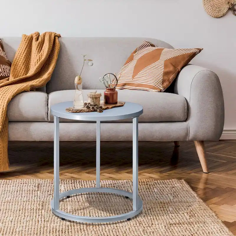 Table d'appoint ronde en acier Pellebant