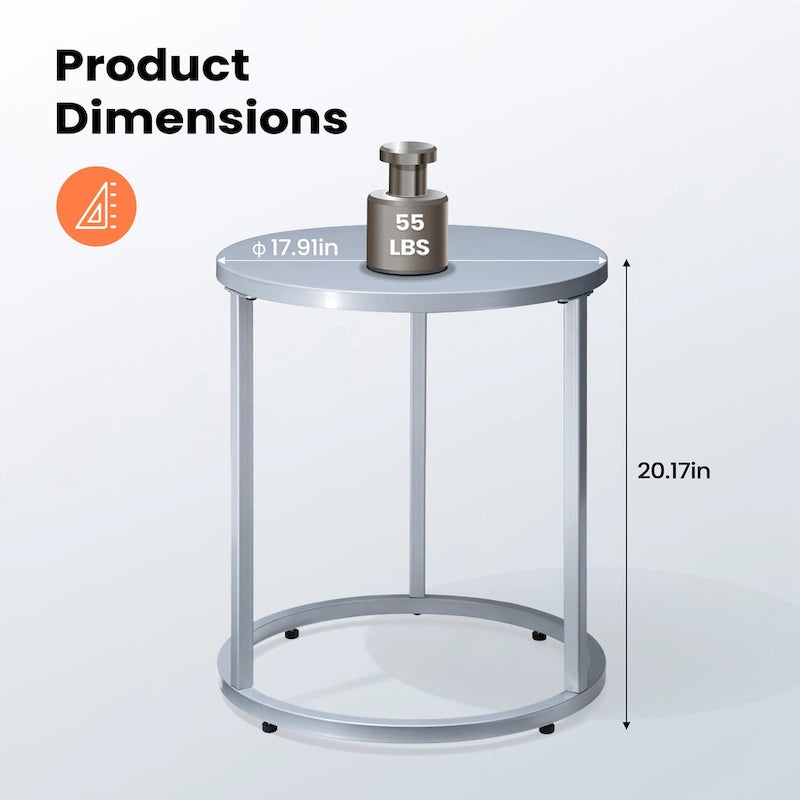 Table d'appoint ronde en acier Pellebant