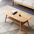 Table basse en bois massif, table d'appoint simple et élégante, chêne - 39