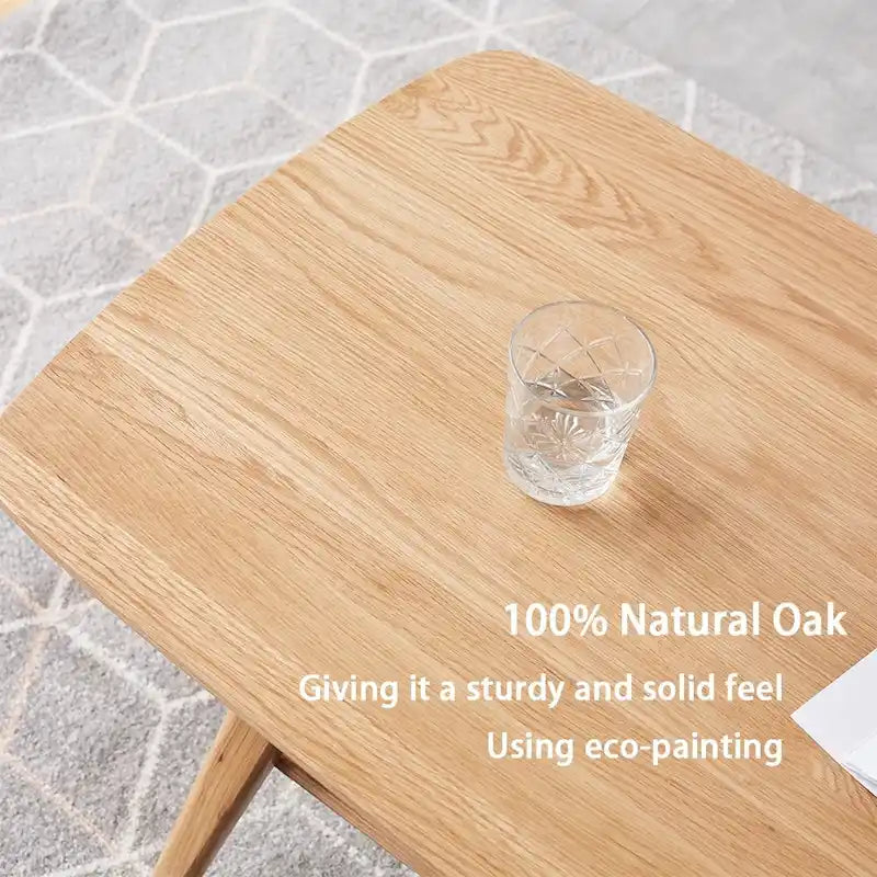 Table basse en bois massif, table d'appoint simple et élégante, chêne - 39