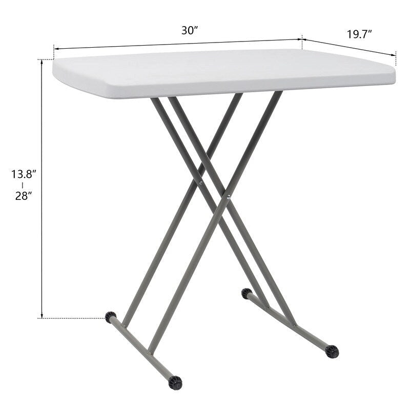 30 Table pliante rectangulaire ajustable en plastique
