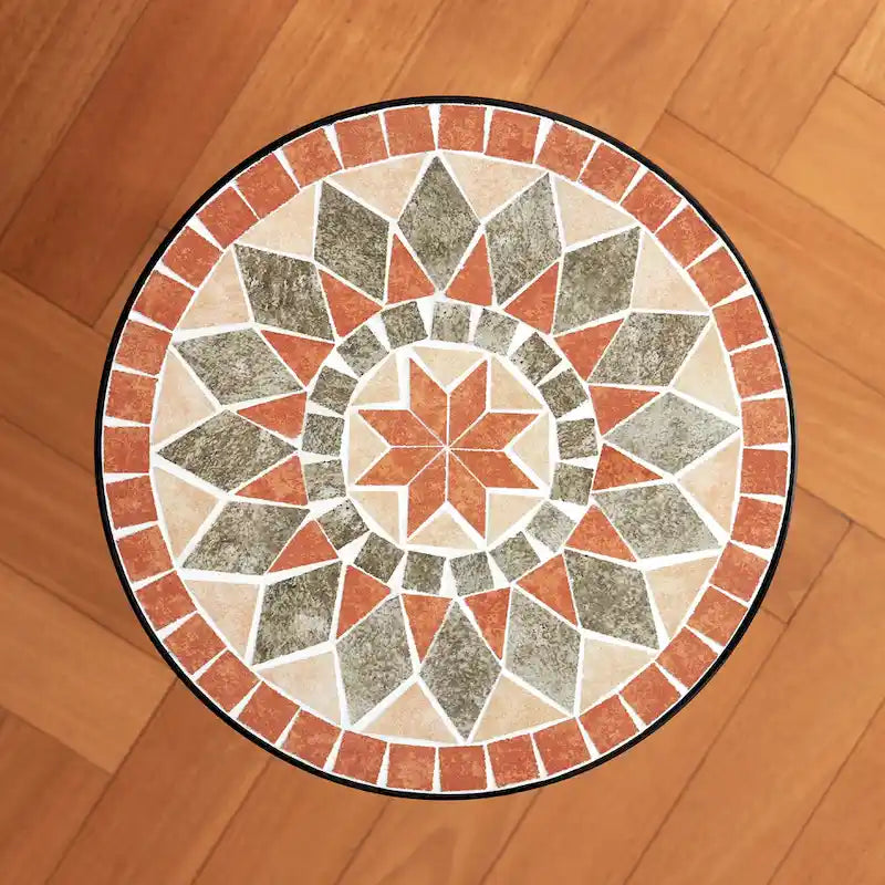 CO-Z Table d'appoint et support de plantes en mosaïque de céramique pour patio extérieur
