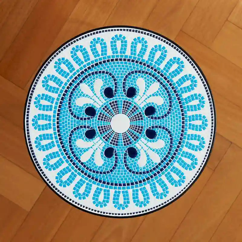 CO-Z Table d'appoint et support de plantes en mosaïque de céramique pour patio extérieur