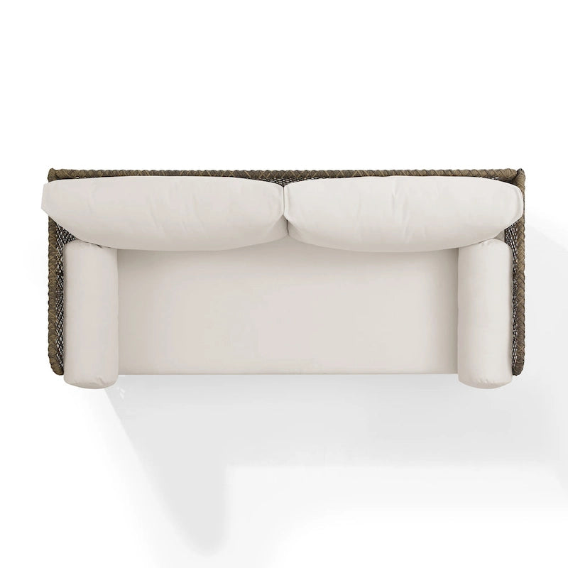 Canapé d'extérieur en osier Granite Bay de Crosley - 192,4 cm L x 83,2 cm l x 85,7 cm H