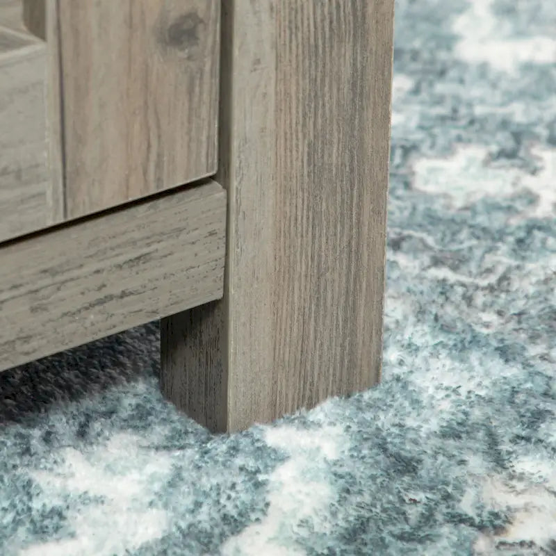 Table basse de style rustique HOMCOM avec rangement et tiroir, table basse rustique pour salon, étagère ouverte, chêne gris